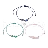 3Pcs Constellations Adjustable Nylon Cord Braided Bead Bracelets for Women Men BJEW-JB11325-12-4