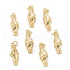 Brass Micro Pave Cubic Zirconia Pendant ZIRC-P089-10G-1