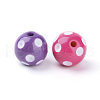 Mixed Opaque Acrylic Round Beads X-SACR-S146-18mm-M-2