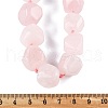 Natural Rose Quartz Nuggets Beaded Necklaces for Women Men NJEW-K388-01A-5