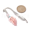 Mermaid Resin Pendant Bookmarks AJEW-JK00269-5