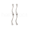 Brass Micro Pave Clear Cubic Zirconia Pendants KK-Z112-30P-1