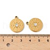304 Stainless Steel Rhinestone Pendants STAS-P394-03G-3