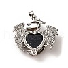 Synthetic Blue Goldstone Heart Pendants KK-K331-01AS-19-3