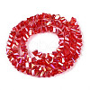 Electroplate Transparent Glass Beads Strands GLAA-N021-4mm-08-2