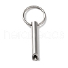 304 Stainless Steel Anxiety Breathing Whistle Keychains KEYC-P013-01P-1