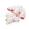 2Pcs 2 Colors Glass Seed Beaded Boat Anchor Pendants PALLOY-MZ00534-5