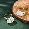 Natural Quartz Crystal Finger Rings RJEW-B122-01G-04-3