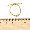 Flower 304 Stainless Steel Adjustable Cuff Rings for Women RJEW-M103-04A-G-3