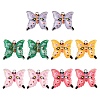 10Pcs 5 Colors Translucent Resin Pendants RESI-YW0001-33-1