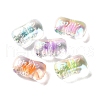 UV Plating Rainbow Iridescent Acrylic Beads OACR-H112-15D-1