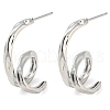 Brass Spiral Stud Earrings EJEW-K264-09P-1