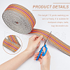 ANATTASOUL 8 Yards Polyester Stripe Ribbon OCOR-AN0001-04-3