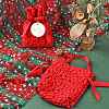 Cloth High Jacquard Flower Sugar Gift Drawstring Bags with Handle ST-CJ0004-01C-6