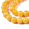 Natural Dyed Yellow Jade Gemstone Bead Strands X-G-R271-10mm-Y07-4