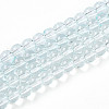 Baking Paint Transparent Glass Beads Strands DGLA-N006-6mm-07-1