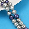Faceted Round Shell Pearl Beads Strands BSHE-XCP0001-54-1