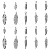100Pcs 10 Styles Tibetan Style Alloy Pendants TIBEP-CJ0001-64-1