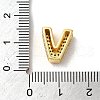 Brass Micro Pave Clear Cubic Zirconia Charms ZIRC-C009-01G-V-3