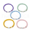 Round Natural Dyed Malaysia Jade Beaded Stretch Bracelets BJEW-JB10670-1