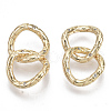 Brass Micro Pave Cubic Zirconia Linking Rings KK-N232-32-NF-1