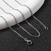 Unicraftale Classic Plain 304 Stainless Steel Mens Womens Cable Chain Necklaces STAS-UN0017-38P-A-1