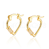 Heart S925 Sterling Silver Hoop Earrings VI6598-1-4