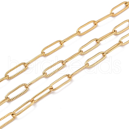 304 Stainless Steel Paperclip Chains CHS-D033-06G-01-1