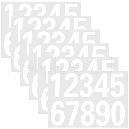 Number 0~9 PET Self-Adhesive Reflective Mailbox Stickers DIY-WH20010-26A-01-1