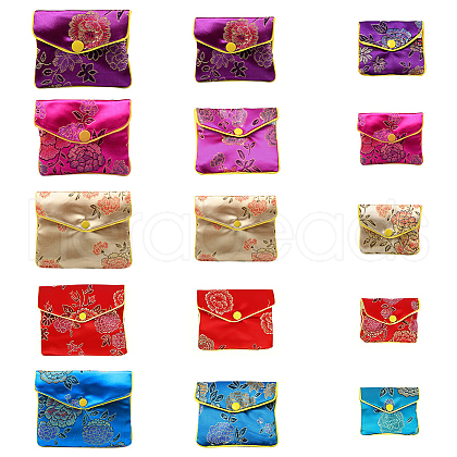 Embroidery Damask Cloth Pouches Set ABAG-NB0001-14-1