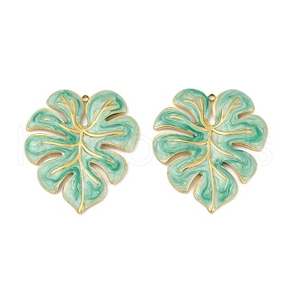 304 Stainless Steel Enamel Pendants STAS-L290-001B-G-1