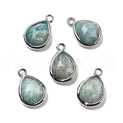 Natural Amazonite Faceted Pendants G-U019-05P-02-1