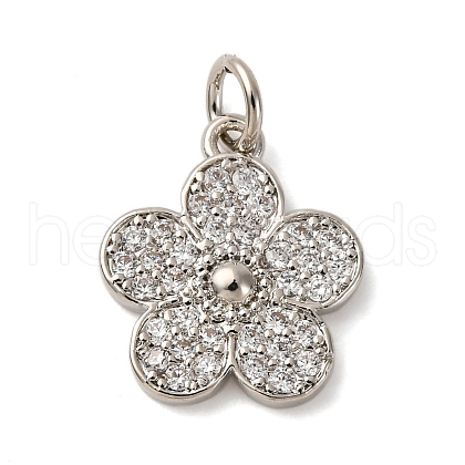 Brass Micro Pave Cubic Zirconia Pendants KK-I276-02P-1