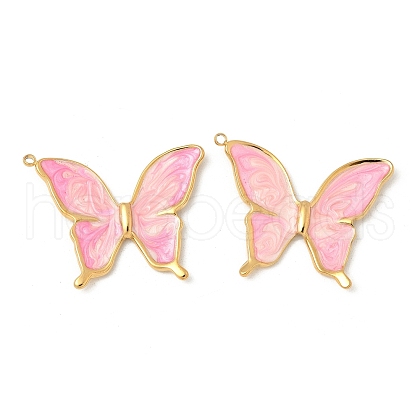 304 Stainless Steel Enamel Pendants STAS-V015-61D-G-1