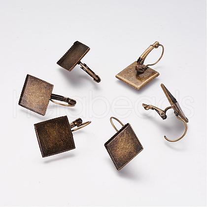 Brass Leverback Earring Findings X-KK-B816-AB-1