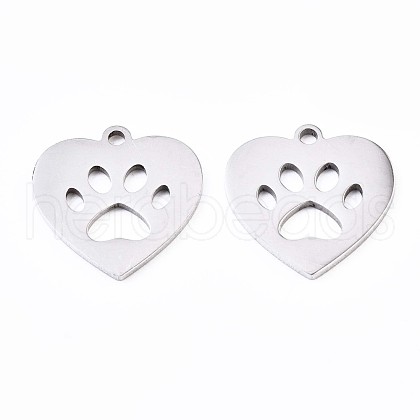 Non-Tarnish 201 Stainless Steel Pet Pendants STAS-S110-093P-1