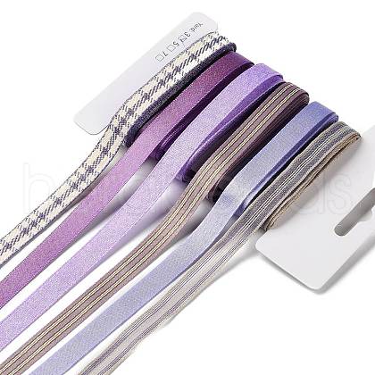 18 Yards 6 Styles Polyester Ribbon SRIB-Q022-B03-1