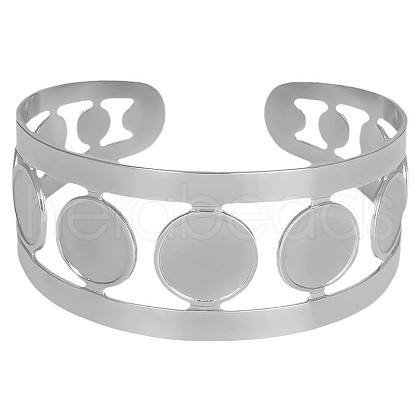 Elegant 304 Stainless Steel Cuff Bangles CK0580-1-1