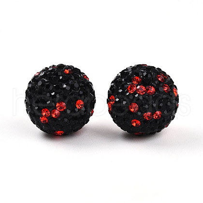 Polymer Clay Pave Rhinestone Beads RB-T018-01A-1