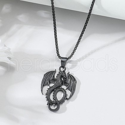 Dinosaur 201 Stainless Steel Pendant Necklaces for Men FS-WG4EE92-01-1