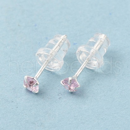 Cubic Zirconia Diamond Stud Earrings STER-M105-01A-S-1