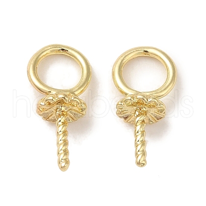 Brass Bead Cap Bails KK-G499-09B-G-1