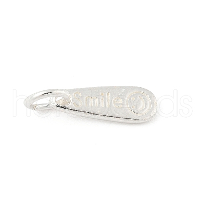 925 Sterling Silver Smile Face Charms STER-D305-01S-1