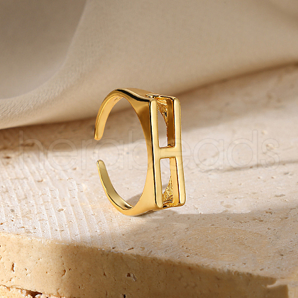 Alloy Adjustable Open Cuff Rings FS-WG3F88F-15-1