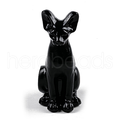 Natural Obsidian Egyptian Cat Shape Home Decorations PW-WGE6AC8-03-1