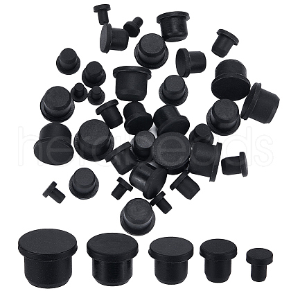 Gorgecraft 40Pcs 5 Style Silicone Hole Plugs AJEW-GF0008-05A-1