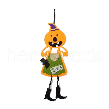 Halloween Theme Felt Cloth Hanging Door Signs HJEW-B005-05-1