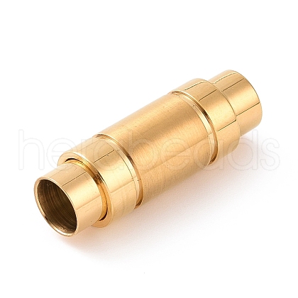 Ion Plating(IP) 304 Stainless Steel Magnetic Clasps with Glue-in Ends STAS-F139-078G-1
