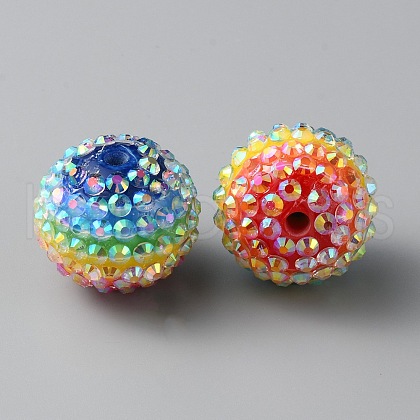 Resin Rhinestone Beads RESI-TAC0004-28R-1