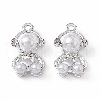 ABS Plastic Imitation Pearl Pendants PALLOY-K259-06P-1